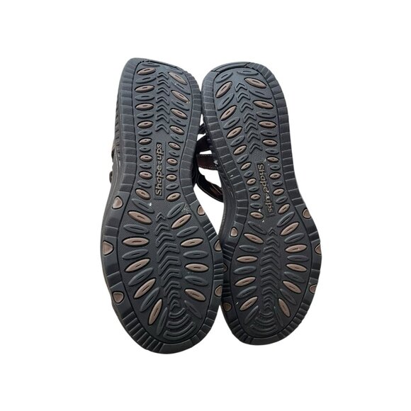 Skechers Shape-Ups Brown Leather Toning Rocker Sandals Womens Size 10 - Picture 8 of 9